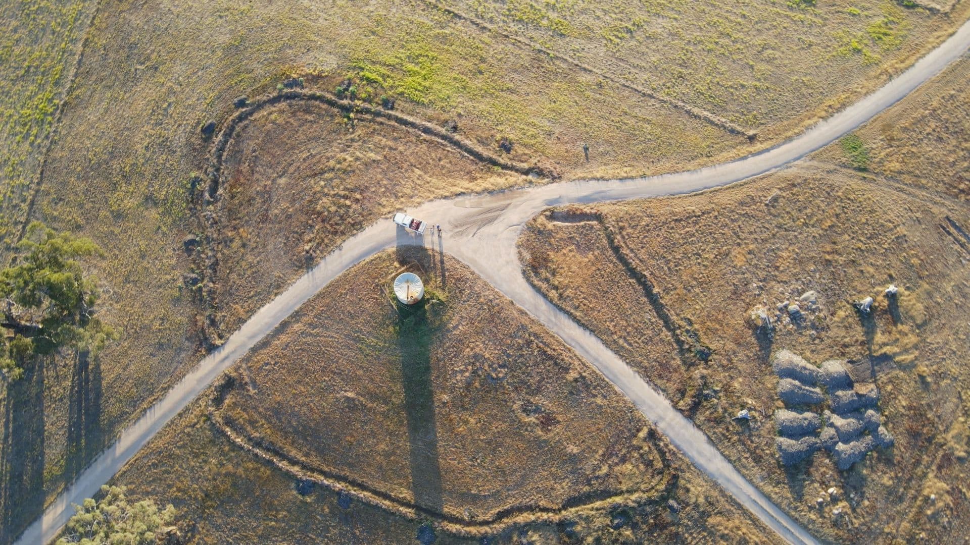 Hilltop contour farming landscape